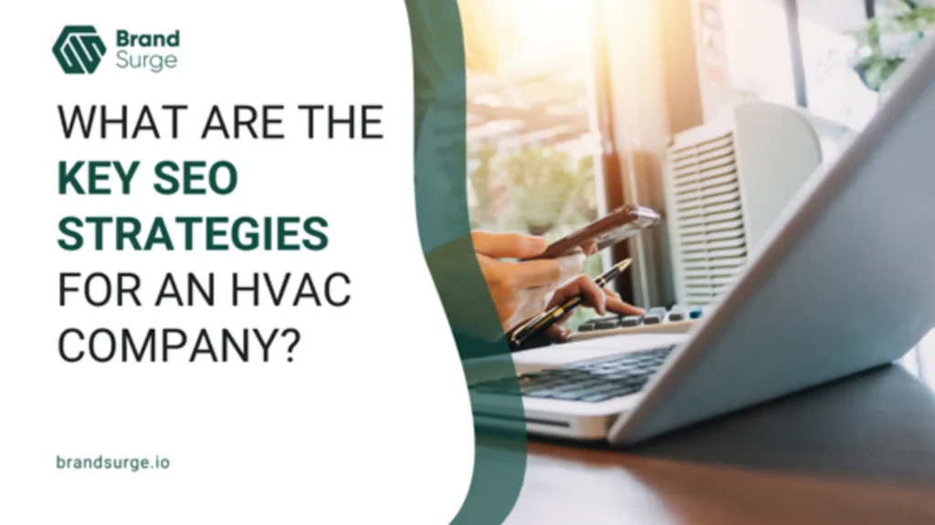 SEO using smarphone and a laptop and a text "What is HVAC SEO and Why It Is Crucial"